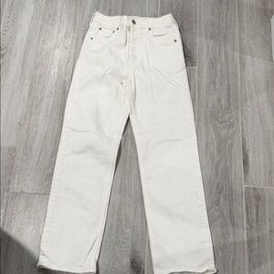 Denim Forum Ivory High-Waist Jeans